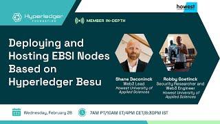 Howest University of Applied Sciences: Deploying and Hosting EBSI Nodes Based on Hyperledger Besu