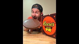 Eating The VIRAL 9” Reese’s Pie! (7,680 Calories) #shorts