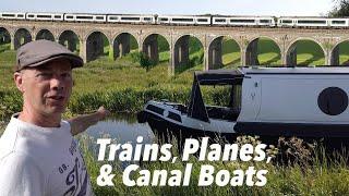 Trains, Planes, and Canal Boats. A Narrowboat Journey to Lower Heyford. Ep. 106