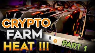 You won't believe the HEAT in the Crypto GPU Mining farm !!!