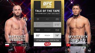 UFC 308 : Ребецки VS Оролбай