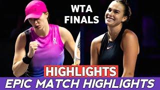 Iga Swiatek Magical Tennis vs Aryna Sabalenka Brutal Power Highlights - Wta Finals Tennis 1080P