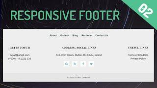 Responsive Footer using HTML & CSS | IB-Media