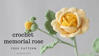 How to crochet memorial rose - free pattern