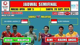 Jadwal Semifinal Macau Open 2024 Hari Ini ~ DEGLO & SABAR/REZA vs MALAYSIA ~ ALWI vs KALONG ANGUS