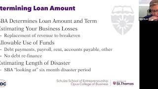 US Small Business Administration Economic Injury Disaster Loan Program