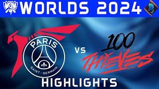 PSG vs 100T Highlights ALL GAMES | Worlds 2024 | Play-Ins Day 5 | PSG Talon vs 100 Thieves