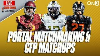 Transfer Portal Matchmaking WRs | Playoff IMPACT Matchups | Ohio States Natty Path | Michigan New OC