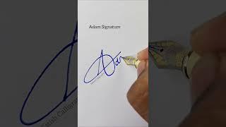 Adam Signature | How to sign Letter A | Satish Calligraphy #signature @Satish.Calligraphy
