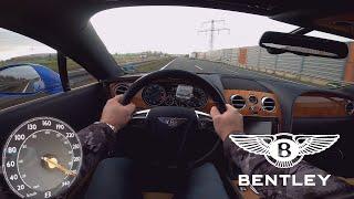 Bentley Continental GT W12 300+km/h Autobahn  POV Acceleration (No Speed Limit)