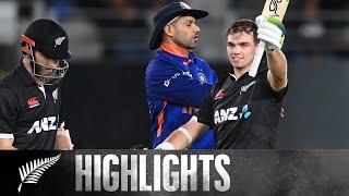 Latham 76 ball Hundred in Eden Park Run-fest | SHORT HIGHLIGHTS | BLACKCAPS v India | Eden Park