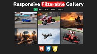 Адаптивная галерея с фильтрами HTML, CSS & JavaScript || Responsive filterable gallery using Isotope