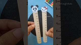 Diy Pop stick rulers #art #craft #ashartcraftstudio #diy  #reuseicecreamstick