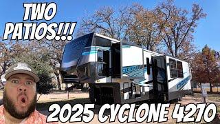 2025 Cyclone 4270 | TWO PATIO Toy Hauler!!!