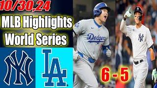 Yankees Vs. Dodgers [World Series] today GAME 5 [innings [5th & 6th] MLB Highlights PLAY OFF 2024