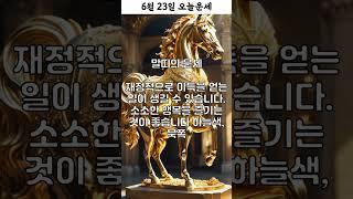 6월 23일 띠별 운세 코디색상 좋은위치 [30초운세]