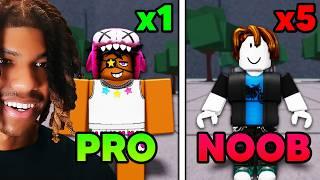 1 Pro vs 5 Noobs For $100,000 In The Strongest Battlegrounds..