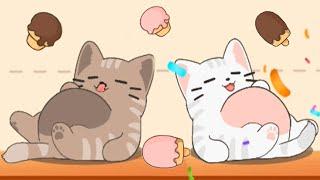 Cute singing cats eat ice cream