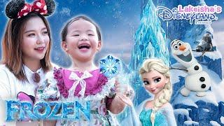 Baby Lakeisha Meets Olaf and Elsa at Frozen World