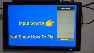 Input Source On TV | How To Enable Input Source Option  | Input Source Not Show On LCD TV How To Fix