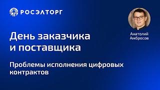 День заказчика Росэлторг. Проблемы исполнения цифровых контрактов (для заказчиков и поставщиков)