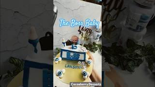 The Boss Baby Theme Cake With Fondant| 6months baby boy cake #viralshort #ytshorts #trendingshorts