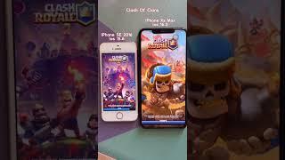 Comparison Game Clash Royale on iPhone Xs Max ios 16 vs iphone se ios 15.7 #shorts #clashroyale