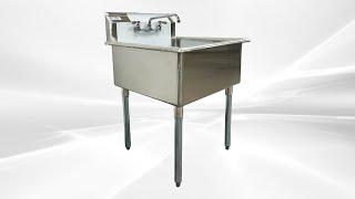 NSF Commercial 24 inches large single sink with faucet bar sink 1BS -2424-318