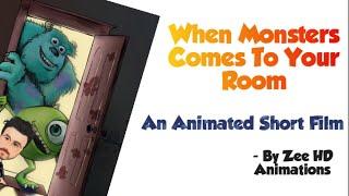 When You Are Homealone And Monsters Comes To Your Room - An Animated Short Film || Zee HD Animations