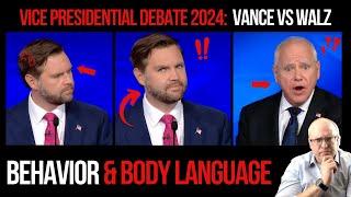 JD Vance & Tim Walz Vice Presidential Debate: Behavior and Body Language