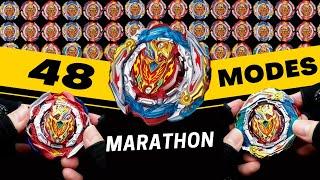 48 Modes Marathon! Zest Achilles Illegal Quattro' (B-201) Takara Tomy Beyblade Burst BU Beyfan 2022