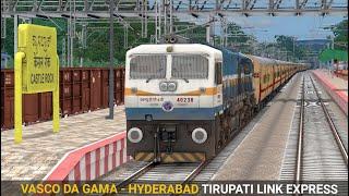 17022/17420 Vasco Da Gama - Hyderabad Tirupati Link Express | Train Simulator | Rail Road Games