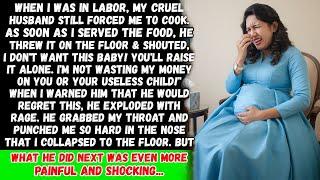 When I was nine months pregnant, my husband insulted me and kicked me out of the house, but...