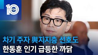 차기 주자 與지지층 선호도…한동훈 인기 급등한 까닭 | 뉴스TOP 10