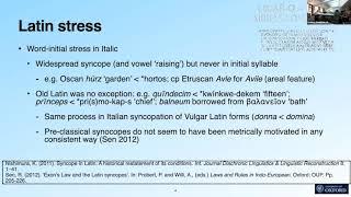 Toby Hudson (Linguistics, Oxford) - Using Acoustic Simulations to Model Stress Shift in Latin