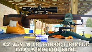 CZ 457 MTR .22LR- Bolt Action Target Rifle Testing Some Lapua Pistol King @50yrds