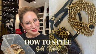 How To Style Gold Chokers | Carla Rockmore | #vintage #jewelry #jewelryorganization