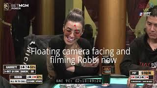 (Improved) Floating camera for Robbi vs Garrett 87 vs J4 hand from Hustler Casino Live