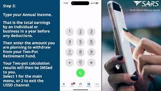 How to use The Two Pot Calculator on SARS USSD code