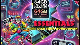  64GB Raspberry Pi 5  ""Essentials" ️ Arcade Punks Exclusive from BooBooMan  Batocera v41 ️