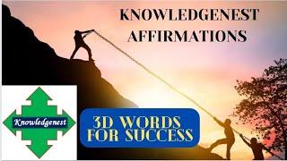 Knowledgenest Affirmations - 3D Words for 'SUCCESS'  @Aakash_Gupta_Knowledgenest2020