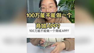 软件开发程序员被提问100万能不能做一个商城app？