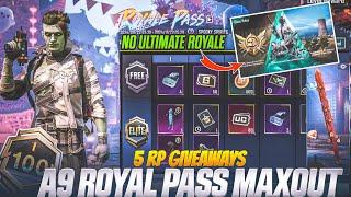  No Ultimate Royale Season | BGMI New A9 Royal Pass Maxout | A9 RP Maxout | A9 RP Giveaways️