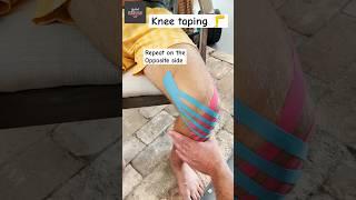 Kinesiology Taping for knee pain & swelling. ACL injury recovery #football #athlete #kneepain