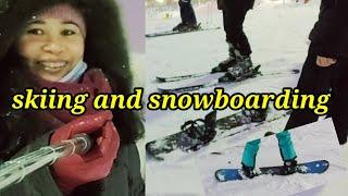 activities during winter in Moscow Russia part2: skiing and snowboarding