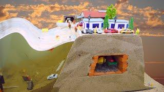 Dam Breach Experiment - Underground Railroad Tunnel Flood Disaster - Natural Disaster Simulation