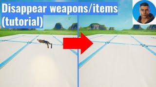 How to make WEAPONS DISAPPEAR WHEN YOU DROP THEM in FORTNITE CREATIVE (tutorial)