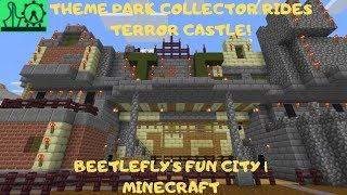 Theme park collector rides terror castle in minecraft!