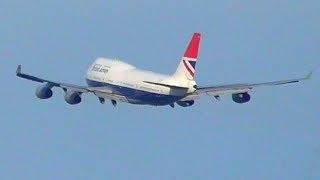 British Airways Boeing 747-400 Negus Retro Livery Low Takeoff at London Heathrow Airport - 24/08/19