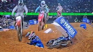 Moment Of Cooper Webb injury | Cooper Webb has a big crash at Australian Supercross 2024 ausx open